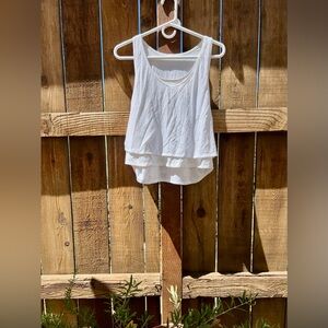 Lululemon White Layered Women's Top